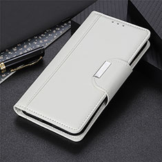Leather Case Stands Flip Cover L04 Holder for Motorola Moto G Fast White