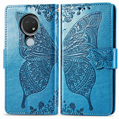 Leather Case Stands Flip Cover L04 Holder for Nokia 6.2 Blue