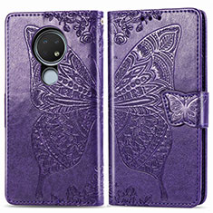 Leather Case Stands Flip Cover L04 Holder for Nokia 6.2 Purple