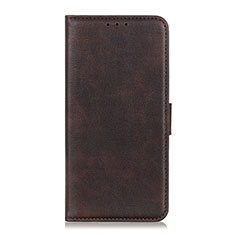 Leather Case Stands Flip Cover L04 Holder for Oppo A11s Brown