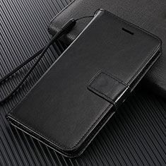 Leather Case Stands Flip Cover L04 Holder for Oppo A92s 5G Black