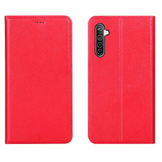 Leather Case Stands Flip Cover L04 Holder for Oppo K5 Red