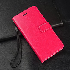 Leather Case Stands Flip Cover L04 Holder for Oppo Reno2 Hot Pink