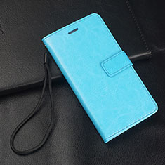 Leather Case Stands Flip Cover L04 Holder for Oppo Reno2 Sky Blue