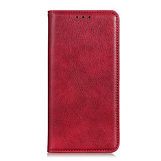 Leather Case Stands Flip Cover L04 Holder for Oppo Reno4 F Red