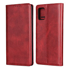 Leather Case Stands Flip Cover L04 Holder for Samsung Galaxy A51 4G Red