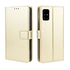 Leather Case Stands Flip Cover L04 Holder for Samsung Galaxy A51 5G Gold