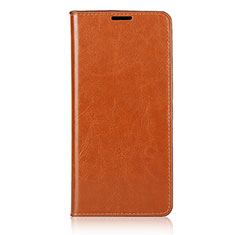 Leather Case Stands Flip Cover L04 Holder for Samsung Galaxy A71 4G A715 Orange