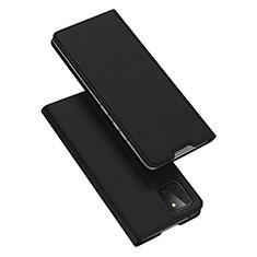 Leather Case Stands Flip Cover L04 Holder for Samsung Galaxy A81 Black