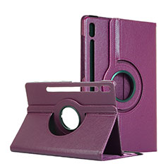 Leather Case Stands Flip Cover L04 Holder for Samsung Galaxy Tab S6 10.5 SM-T860 Purple