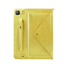 Leather Case Stands Flip Cover L04 Holder for Samsung Galaxy Tab S6 Lite 4G 10.4 SM-P615 Yellow