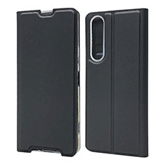 Leather Case Stands Flip Cover L04 Holder for Sony Xperia 1 II Black