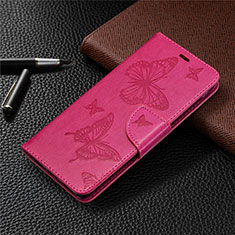 Leather Case Stands Flip Cover L04 Holder for Sony Xperia L4 Hot Pink