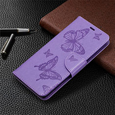 Leather Case Stands Flip Cover L04 Holder for Sony Xperia L4 Purple