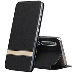 Leather Case Stands Flip Cover L04 Holder for Xiaomi Mi 10 Black