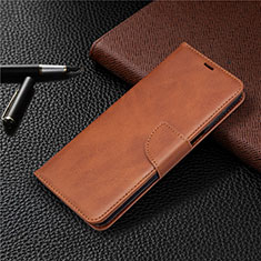 Leather Case Stands Flip Cover L04 Holder for Xiaomi Poco M2 Pro Brown