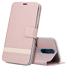 Leather Case Stands Flip Cover L04 Holder for Xiaomi Poco X2 Rose Gold