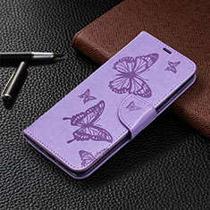 Leather Case Stands Flip Cover L04 Holder for Xiaomi Redmi 10A 4G Purple
