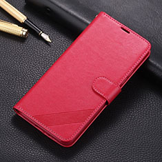 Leather Case Stands Flip Cover L04 Holder for Xiaomi Redmi 8 Red