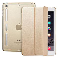 Leather Case Stands Flip Cover L05 for Apple iPad Mini 3 Gold