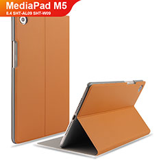 Leather Case Stands Flip Cover L05 for Huawei MediaPad M5 8.4 SHT-AL09 SHT-W09 Brown