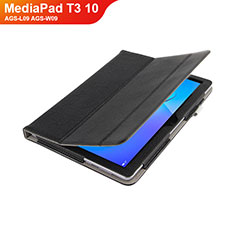 Leather Case Stands Flip Cover L05 for Huawei MediaPad T3 10 AGS-L09 AGS-W09 Black