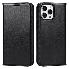 Leather Case Stands Flip Cover L05 Holder for Apple iPhone 14 Pro Max Black