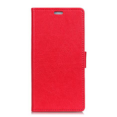 Leather Case Stands Flip Cover L05 Holder for Asus Zenfone Max Plus M1 ZB570TL Red
