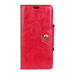 Leather Case Stands Flip Cover L05 Holder for Asus Zenfone Max Pro M2 ZB631KL Red