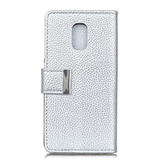 Leather Case Stands Flip Cover L05 Holder for Asus ZenFone V500KL Silver