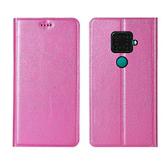 Leather Case Stands Flip Cover L05 Holder for Huawei Nova 5i Pro Pink