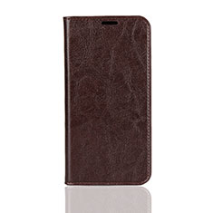 Leather Case Stands Flip Cover L05 Holder for Huawei P Smart (2019) Brown
