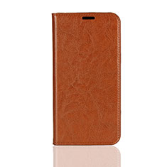 Leather Case Stands Flip Cover L05 Holder for Huawei P Smart (2019) Orange