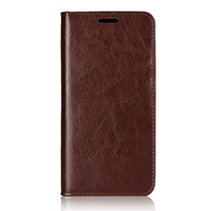 Leather Case Stands Flip Cover L05 Holder for Huawei P20 Brown