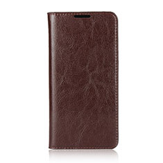 Leather Case Stands Flip Cover L05 Holder for Huawei P30 Lite Brown