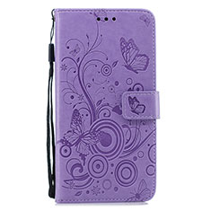Leather Case Stands Flip Cover L05 Holder for Huawei P30 Purple