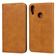 Leather Case Stands Flip Cover L05 Holder for Huawei Y7 (2019) Orange