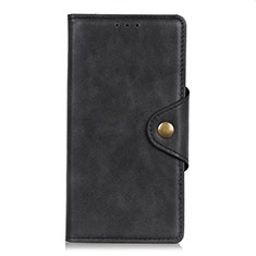 Leather Case Stands Flip Cover L05 Holder for Motorola Moto E7 (2020) Black