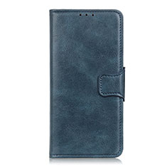 Leather Case Stands Flip Cover L05 Holder for Motorola Moto Edge Blue