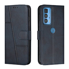 Leather Case Stands Flip Cover L05 Holder for Motorola Moto Edge S Pro 5G Blue