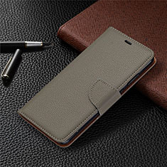 Leather Case Stands Flip Cover L05 Holder for Nokia 5.3 Gray