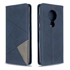 Leather Case Stands Flip Cover L05 Holder for Nokia 7.2 Blue