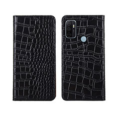 Leather Case Stands Flip Cover L05 Holder for Oppo A11s Black