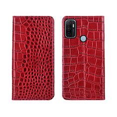 Leather Case Stands Flip Cover L05 Holder for Oppo A32 Red