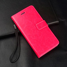 Leather Case Stands Flip Cover L05 Holder for Oppo K5 Hot Pink