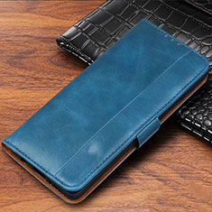 Leather Case Stands Flip Cover L05 Holder for Samsung Galaxy A41 Blue