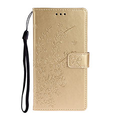 Leather Case Stands Flip Cover L05 Holder for Samsung Galaxy A51 5G Gold