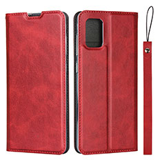 Leather Case Stands Flip Cover L05 Holder for Samsung Galaxy A71 5G Red