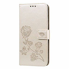 Leather Case Stands Flip Cover L05 Holder for Samsung Galaxy M31 Gold