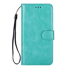 Leather Case Stands Flip Cover L05 Holder for Samsung Galaxy S20 5G Cyan